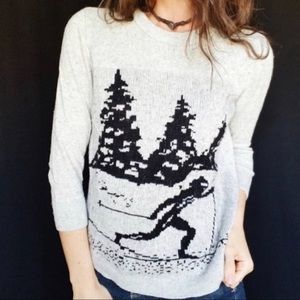 J Crew Gray Ski Sweater Size XL